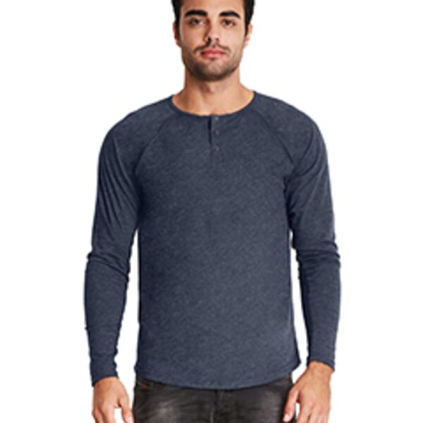 Men's Triblend Long-Sleeve Henley Thumbnail